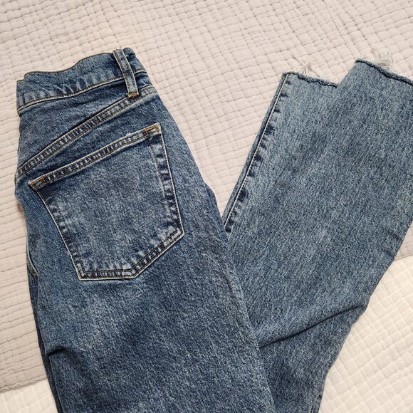 We The Free | High Waisted Button Fly Raw Hem Skinny Jeans Sz 28 - Picture 16 of 16